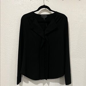 Jones New York Long Sleeve Black Blouse- Size 8